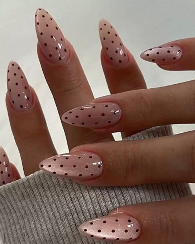 [PREMIUM] Nails-4349J- Cateye 3D Almond nails- Free 24pc Sticker Sheet included