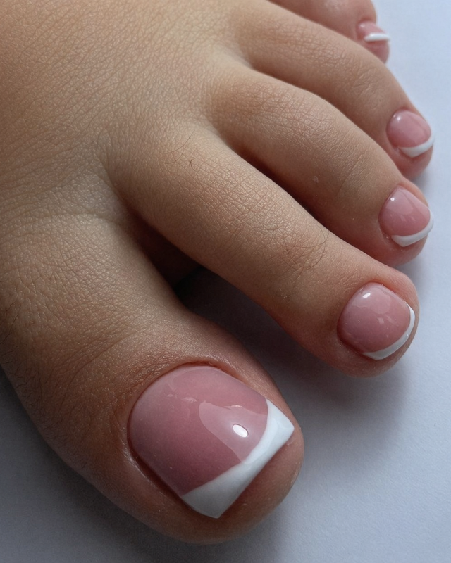 Nails-3213- French Toe nails