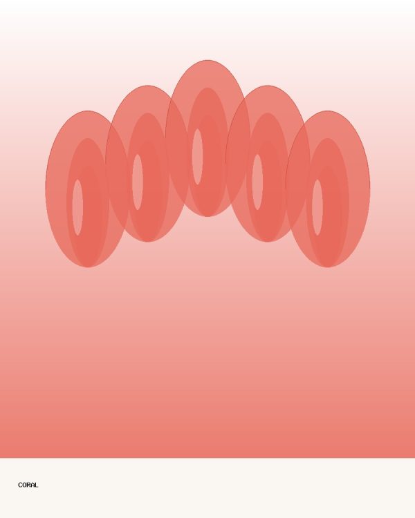 Glossy Coral Gel Press-On Set