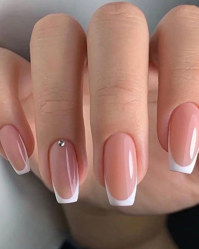 Nails-2370- Square French Nails